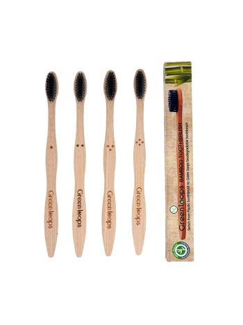 Bamboo Toothbrush Pack of 4 