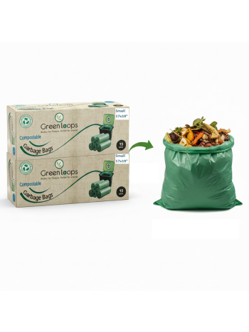 Compostable Garbage Bag Small -17x19inches - 30bags -15Bag/Roll