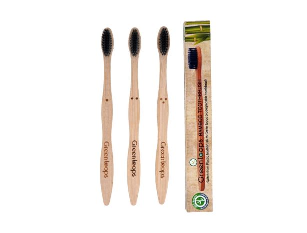 Bamboo Toothbrush Pack of 3