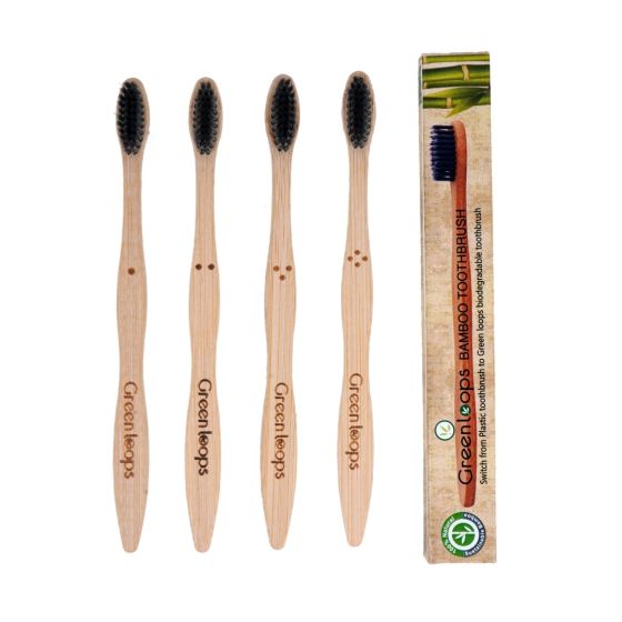 Bamboo Toothbrush Pack of 4 